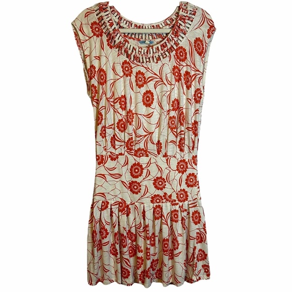 Anthropologie Leifnotes Scattered Stallata Drop Waist Dress Size Small - Picture 2 of 12